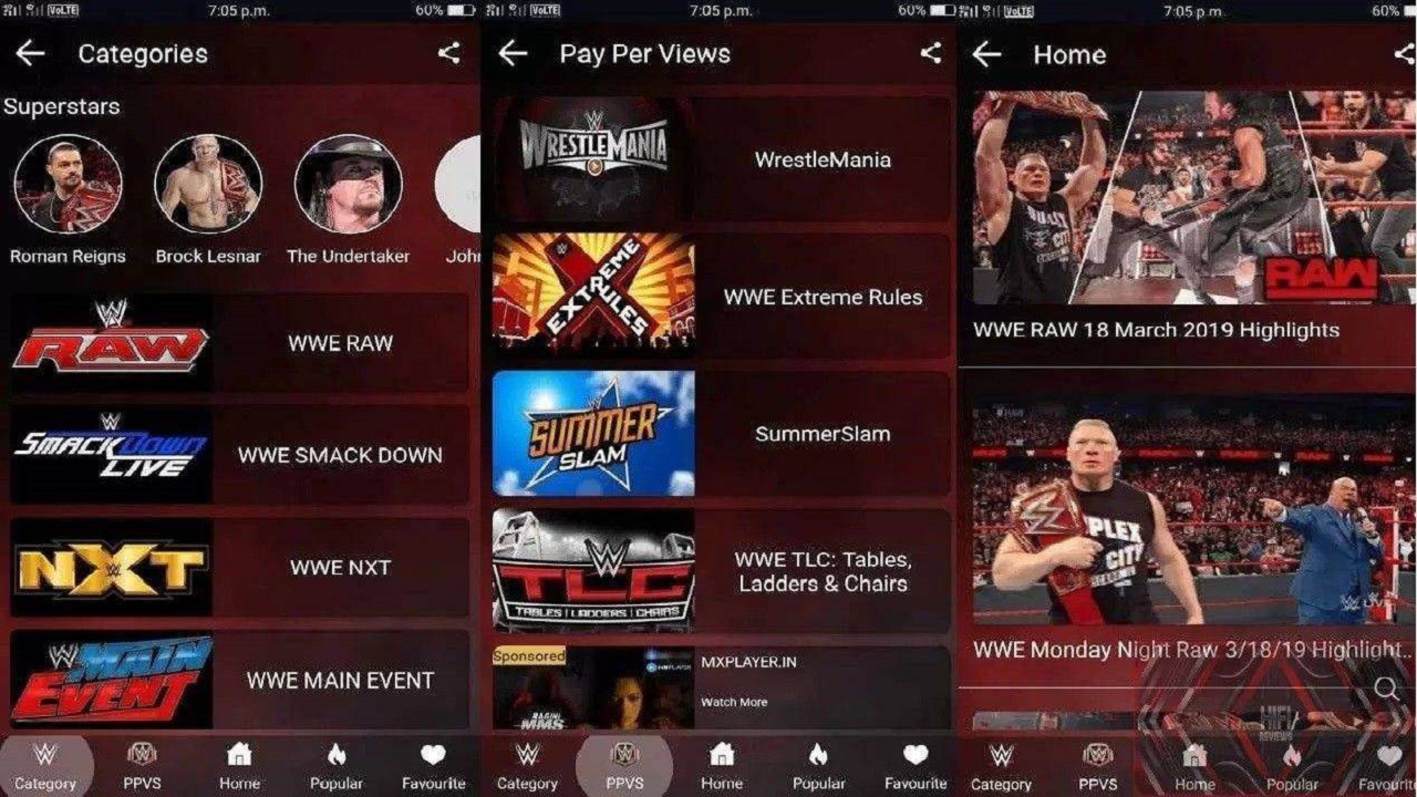 WWE Videos HD Ad Free MOD v2.0